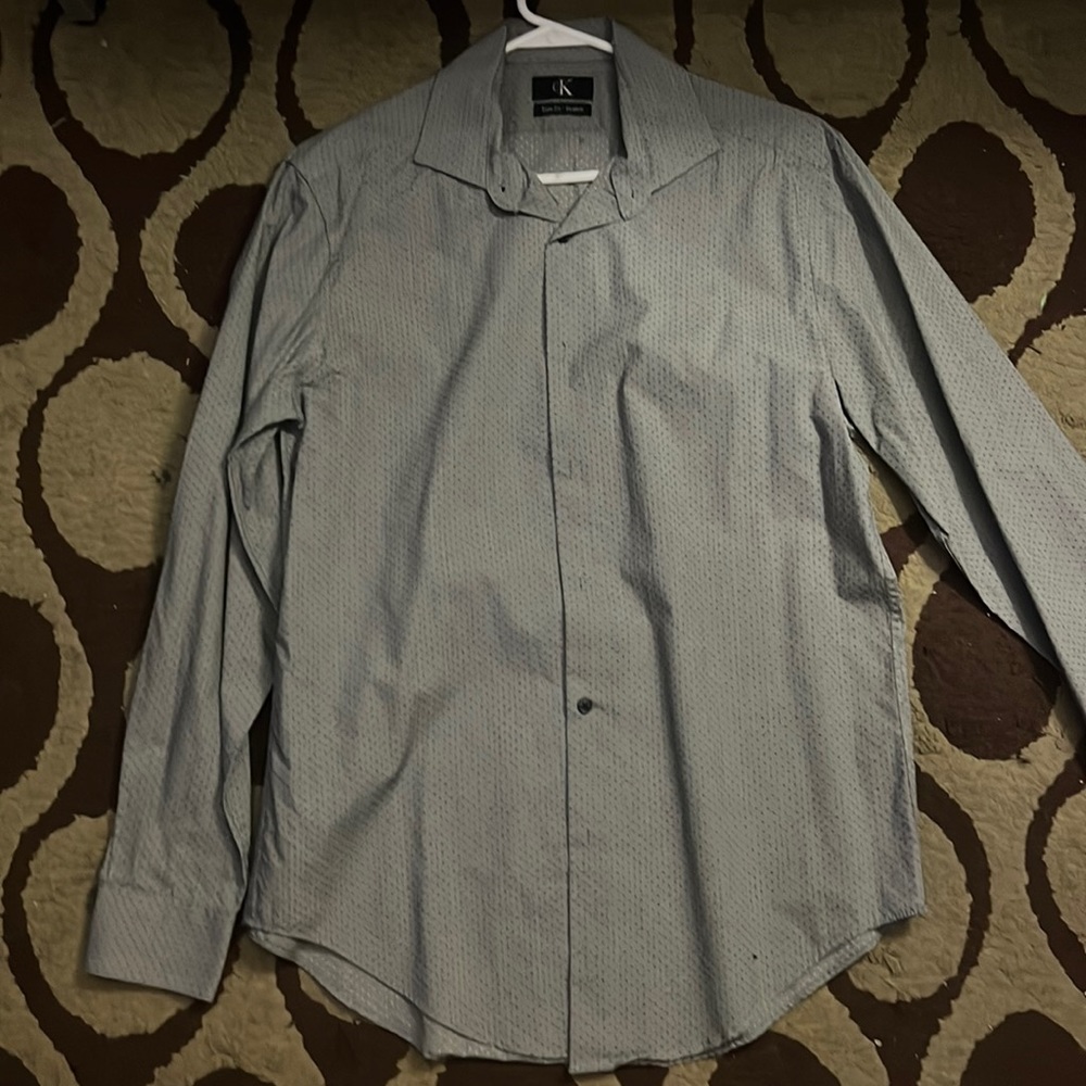 Grey slim fit button up